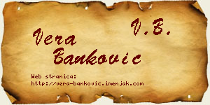 Vera Banković vizit kartica